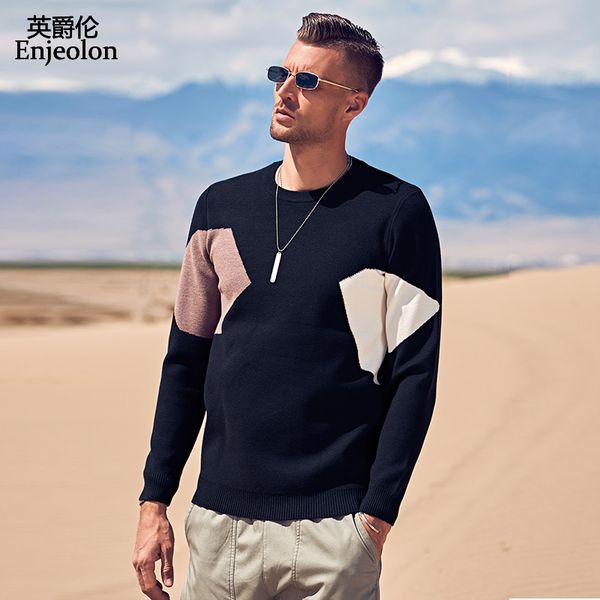 enjeolon new sweaters men autumn winter patchwork knitted quality pullover men o-neck casual men's sweater plus -3xl my3448, White;black
enjeolon new sweaters men autumn winter patchwork knitted quality pullover men o-neck casual men's sweater plus -3xl my3448, White;black