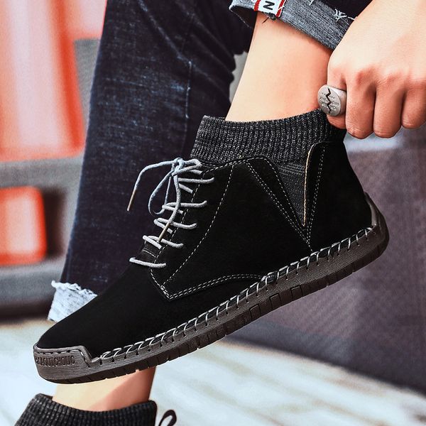 men snow boots winter plush warm men boots lace-up non-slip male ankle waterproof autumn man sneakers big size 47 48, Black
men snow boots winter plush warm men boots lace-up non-slip male ankle waterproof autumn man sneakers big size 47 48, Black