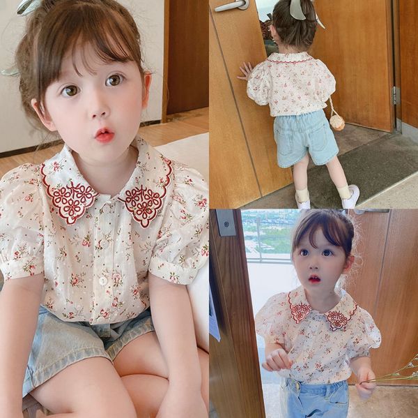 short-sleeved shirt summer girls' floral dress 3-8 years old wear children's clothing children's clothing, White;black
short-sleeved shirt summer girls' floral dress 3-8 years old wear children's clothing children's clothing, White;black