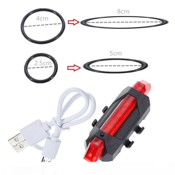Bicycle Light LED Taillight Rear Tail Safety Warning Cycling Portable Light 5 LED USB Rechargeable Bike Light
Bicycle Light LED Taillight Rear Tail Safety Warning Cycling Portable Light 5 LED USB Rechargeable Bike Light
