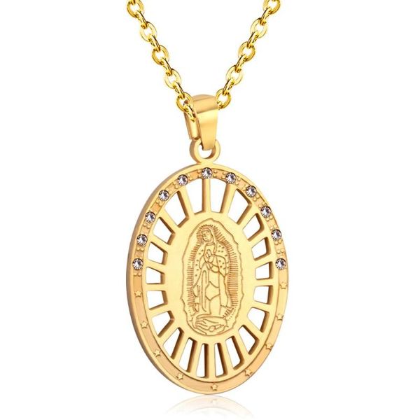 luxukisskids virgin mary round pendant necklace religious jewelry stainless steel cubic zirconia necklace for women men party, Silver
luxukisskids virgin mary round pendant necklace religious jewelry stainless steel cubic zirconia necklace for women men party, Silver