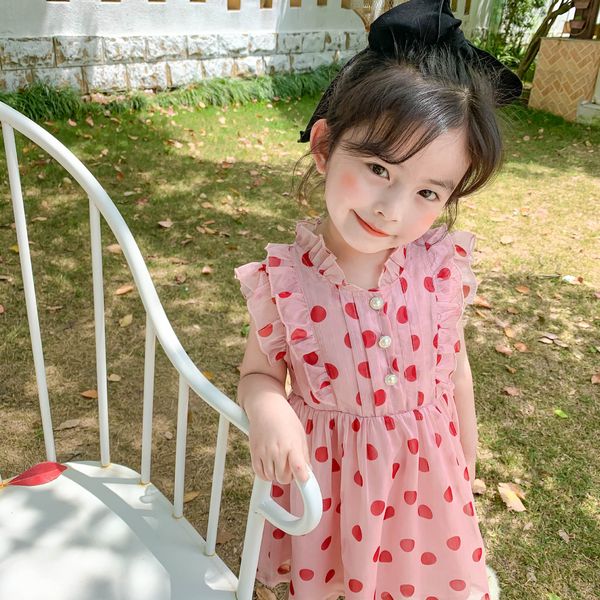 fashion girls dot chiffon princess dress summer kids sleeveless fashion dresses t200716, Red;yellow
fashion girls dot chiffon princess dress summer kids sleeveless fashion dresses t200716, Red;yellow