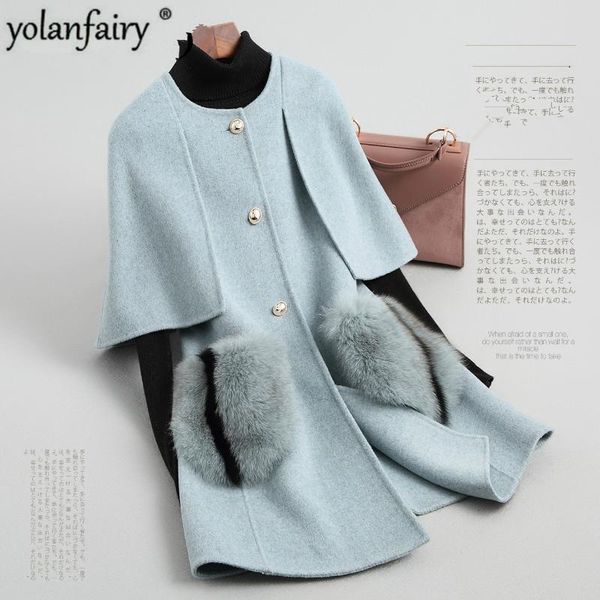 women's wool & blends autumn winter jacket women real fur pocket coat korean double-side woolen cloak pink x841800dmp81032 my1909, Black
women's wool & blends autumn winter jacket women real fur pocket coat korean double-side woolen cloak pink x841800dmp81032 my1909, Black