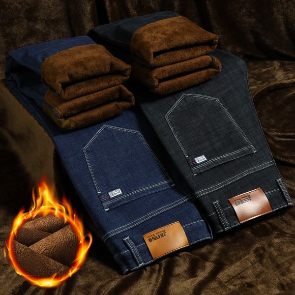 men's jeans 2021 cholyl warm fleece stretch casual straight thick denim flannel soft pant trousers blue black size 29-44
men's jeans 2021 cholyl warm fleece stretch casual straight thick denim flannel soft pant trousers blue black size 29-44