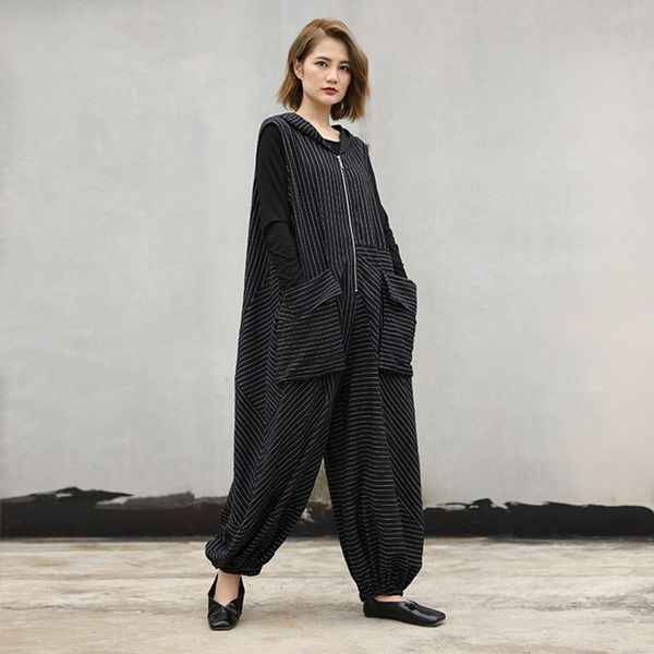 women's jumpsuits & rompers 2021 female autumn plus size pants stripe with hood lantern casual fashion loose and, Black;white
women's jumpsuits & rompers 2021 female autumn plus size pants stripe with hood lantern casual fashion loose and, Black;white