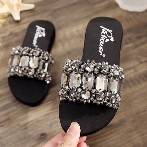 lkr18 girls' 2019 new style girls' fashion princess sandals wear one-character sandals and slippers female slippers parent-child r, Black;grey
lkr18 girls' 2019 new style girls' fashion princess sandals wear one-character sandals and slippers female slippers parent-child r, Black;grey