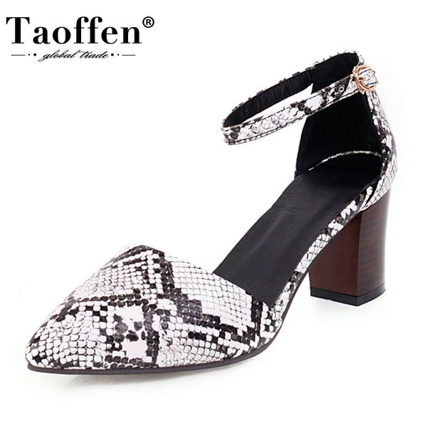 taoffen women sandals cover heel pointed toe shoes women ankle strap metal buckle snakeskin print casual zapatos size 34-43, Black
taoffen women sandals cover heel pointed toe shoes women ankle strap metal buckle snakeskin print casual zapatos size 34-43, Black