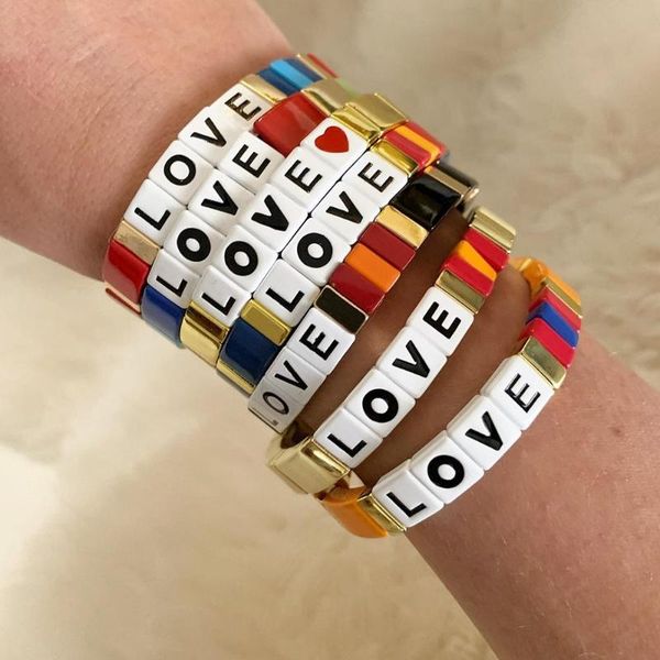 shinus bracelet women tile beads bracelets men pulseras mujer 2020 boho colorful jewelry handmade winter love letter, Golden;silver
shinus bracelet women tile beads bracelets men pulseras mujer 2020 boho colorful jewelry handmade winter love letter, Golden;silver