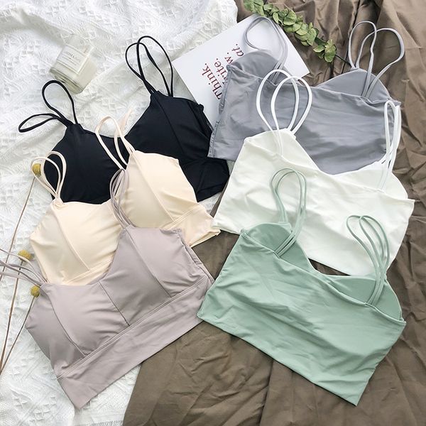 new summer women's ice silk vest suspender harajuku detachable cushioned underwear college girl kawaii bra, White
new summer women's ice silk vest suspender harajuku detachable cushioned underwear college girl kawaii bra, White