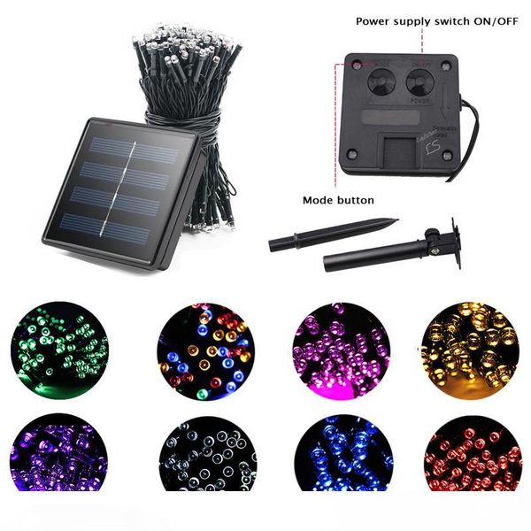 Solar String Lights 12m 100LEDs Outdoor Lighting String Waterproof 8 Modes Decorative Fairy Lights for Garden, Patio Party, Xmas
Solar String Lights 12m 100LEDs Outdoor Lighting String Waterproof 8 Modes Decorative Fairy Lights for Garden, Patio Party, Xmas