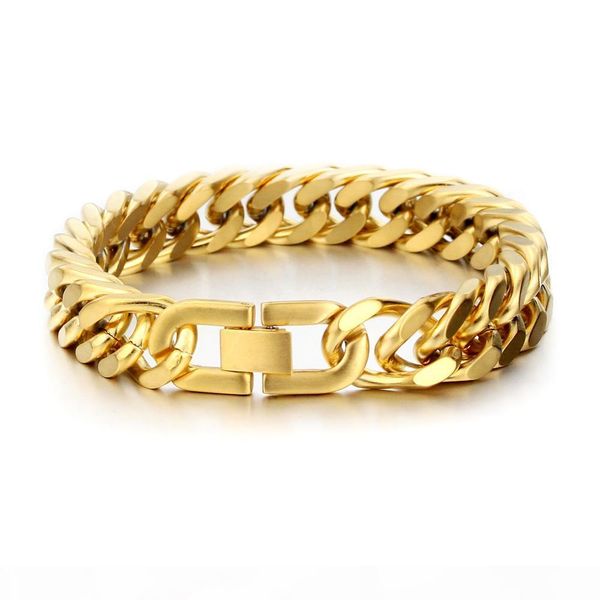 316l stainless steel fashion double d clasps 4 sides polished matte finished gold bracelets cool bangle hip hop brace lace, Black
316l stainless steel fashion double d clasps 4 sides polished matte finished gold bracelets cool bangle hip hop brace lace, Black