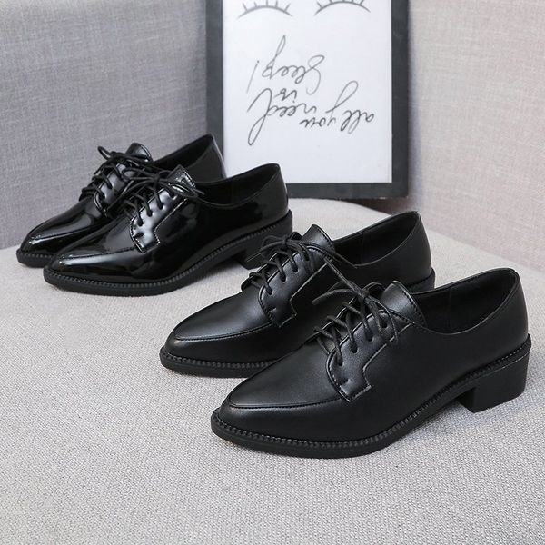 2020 autumn new casual shoes woman oxford shoes for women pointed toe square mid heels solid leather lace up women brogues, Black
2020 autumn new casual shoes woman oxford shoes for women pointed toe square mid heels solid leather lace up women brogues, Black