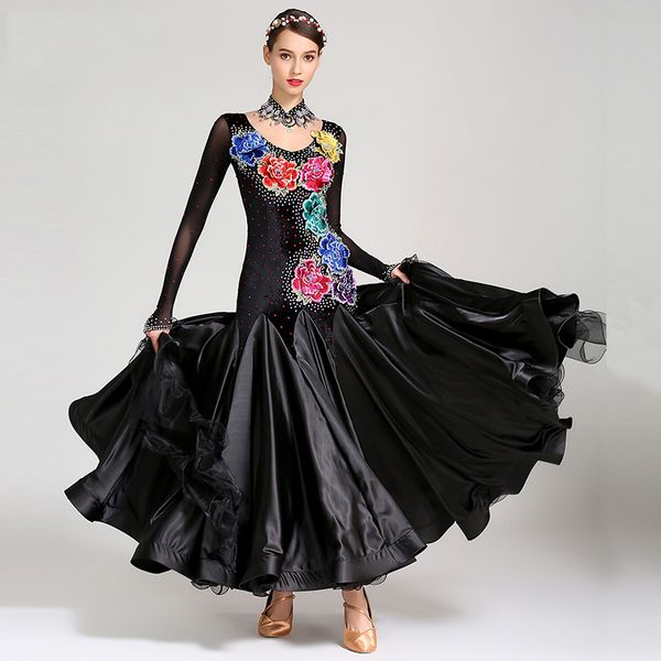 2020 new ballroom dance competition dress dance ballroom waltz dresses standard dress women, Black;red
2020 new ballroom dance competition dress dance ballroom waltz dresses standard dress women, Black;red