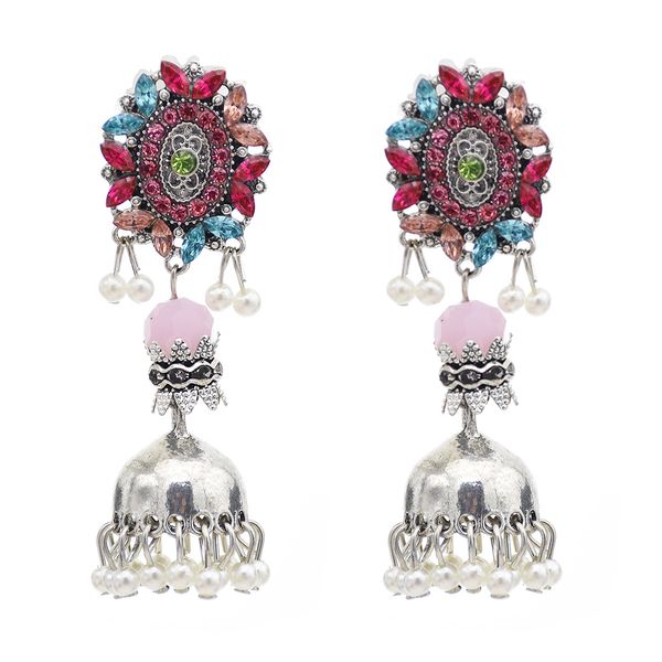 vintage retro with bell pendant beads tassel dangle earrings rhinestone statement earring for women, Silver
vintage retro with bell pendant beads tassel dangle earrings rhinestone statement earring for women, Silver