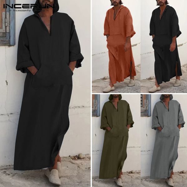 ethnic clothing men islamic arabic kaftan jubba thobe cotton solid long sleeve hooded robes middle east dubai mens muslim abaya incerun, Red
ethnic clothing men islamic arabic kaftan jubba thobe cotton solid long sleeve hooded robes middle east dubai mens muslim abaya incerun, Red