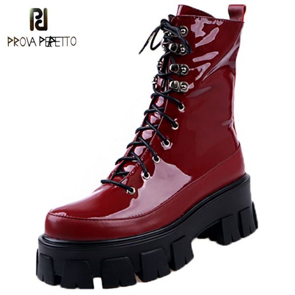 prova perfetto красный толстым дном сапоги женщин мода британский стиль платформа boots зашнуровать keep warm женская обувь stivali donna t2, Black
prova perfetto красный толстым дном сапоги женщин мода британский стиль платформа boots зашнуровать keep warm женская обувь stivali donna t2, Black