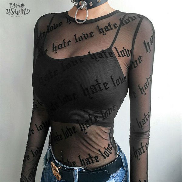 fashion women lace letter print mesh t shirts see through perspective long sleeve summer t shirt v neck black, White
fashion women lace letter print mesh t shirts see through perspective long sleeve summer t shirt v neck black, White