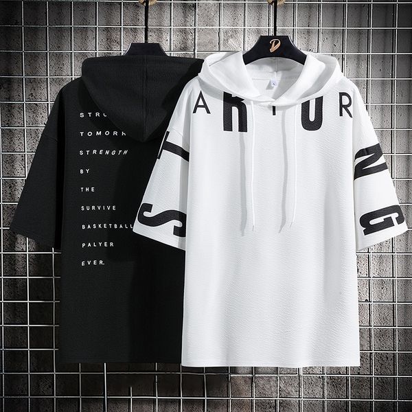 lu lu chao men's clothing | spring short-sleeved sweater men's 2020 new youth round neck hooded loose half-sleeved sweater, Black
lu lu chao men's clothing | spring short-sleeved sweater men's 2020 new youth round neck hooded loose half-sleeved sweater, Black