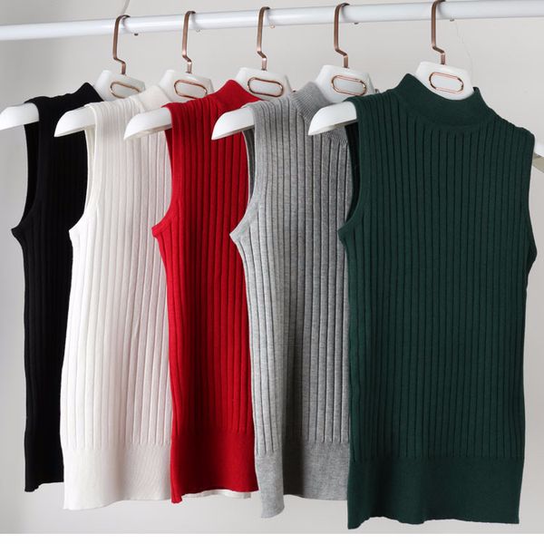 корейский стиль весна и лето осень half-черепаха-образный вырез sleevelesst-shirt slim fit для похудения эластичность вязание с низкой талие, Black;white
корейский стиль весна и лето осень half-черепаха-образный вырез sleevelesst-shirt slim fit для похудения эластичность вязание с низкой талие, Black;white