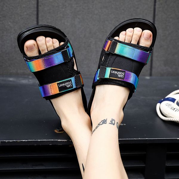 summer men's sandals colorful breathable sandals and slippers fashion slippers summer new men's jelly shoes hole shoes, Black
summer men's sandals colorful breathable sandals and slippers fashion slippers summer new men's jelly shoes hole shoes, Black