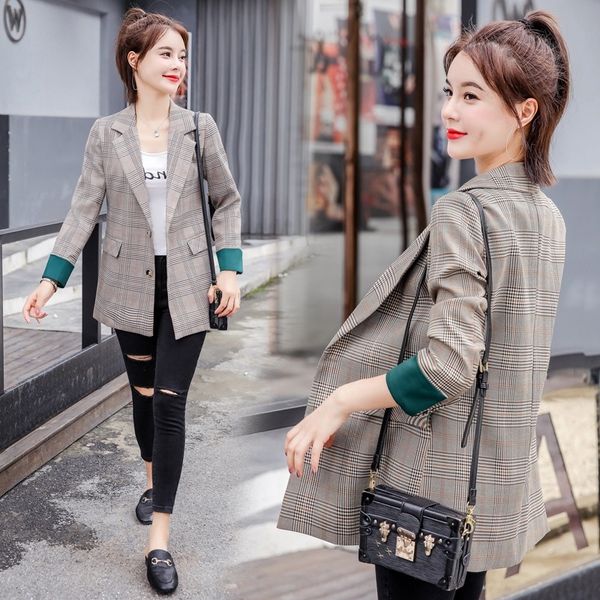 chic online red plaid jacket small suit jacket for women korean style 2020 spring and autumn new casual all-match suit top, White;black
chic online red plaid jacket small suit jacket for women korean style 2020 spring and autumn new casual all-match suit top, White;black