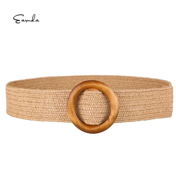 earnda women's pp grass woven waist belts for jeans retro wood round buckle belt for dresses, Black;brown
earnda women's pp grass woven waist belts for jeans retro wood round buckle belt for dresses, Black;brown