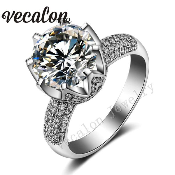 vecalon luxury design crown wedding ring set for women round cut 6ct simulated diamond cz 925 sterling silver female band ring, Slivery;golden
vecalon luxury design crown wedding ring set for women round cut 6ct simulated diamond cz 925 sterling silver female band ring, Slivery;golden