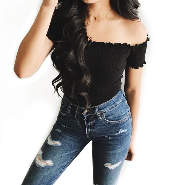 women shirt solid off shoulder elastic short sleeveless vest polyester tank crop casual summer, White
women shirt solid off shoulder elastic short sleeveless vest polyester tank crop casual summer, White