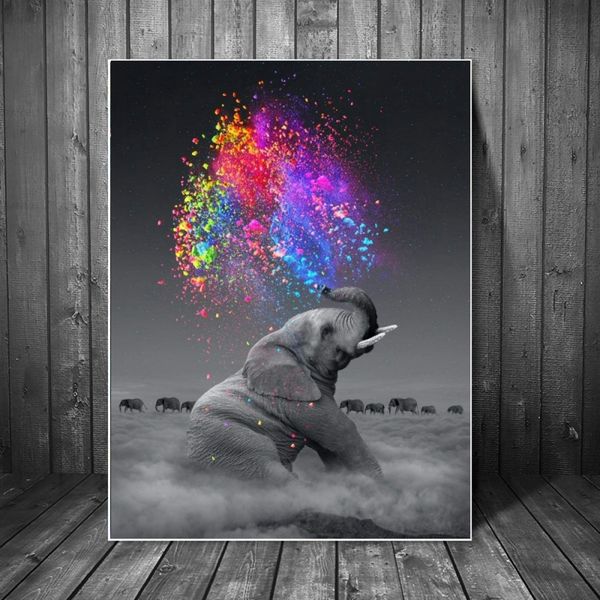 fantasy elephant wall art posters animal print on canvas wall pop art decorative pictures for living room decor no frame
fantasy elephant wall art posters animal print on canvas wall pop art decorative pictures for living room decor no frame