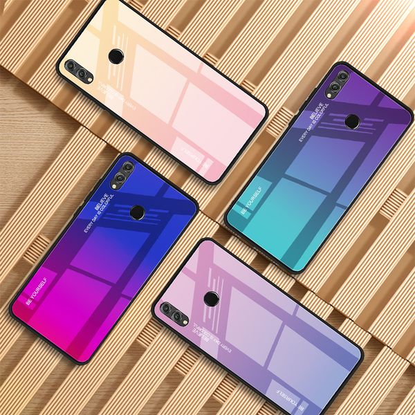 gradient glass case for huawei honor 8x smart phone, anti-skid protection 
gradient glass case for huawei honor 8x smart phone, anti-skid protection