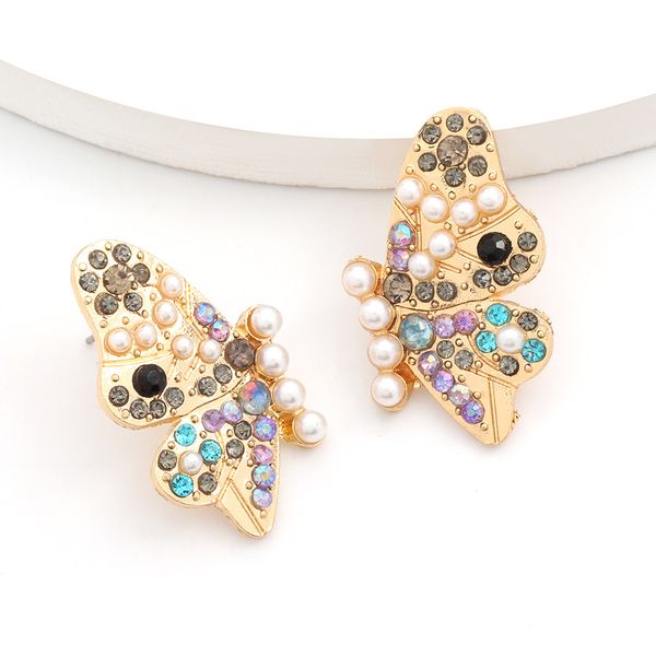 women butterfly earring pearl stud earring classical style women party birthday christmas gift ins earrings, Silver
women butterfly earring pearl stud earring classical style women party birthday christmas gift ins earrings, Silver