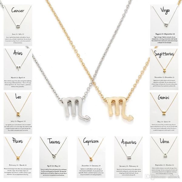 2019 12 constellation designer pendant necklace golden silver necklace birthday gifts white message card gift for women girls
2019 12 constellation designer pendant necklace golden silver necklace birthday gifts white message card gift for women girls