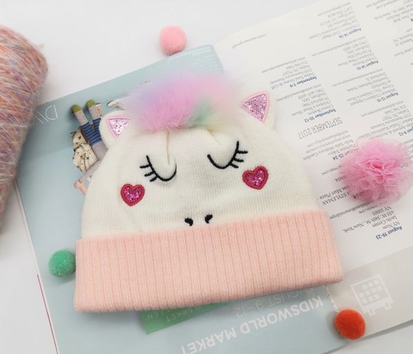 unicorn warm wool unicorn warm hat wool hat hat, Blue;gray