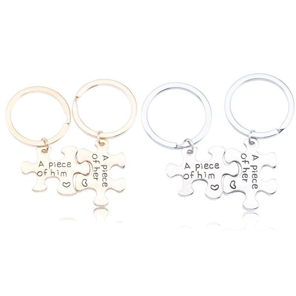 couple keychain gold metal carved a piece of him and her heart key chain jewelry for lovers valentine's day gift llaveros, Silver
couple keychain gold metal carved a piece of him and her heart key chain jewelry for lovers valentine's day gift llaveros, Silver