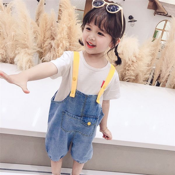 oc61d summer children's clothing 2020 new girls' denim sling sling suspender pants fashion korean style loose yellow belt suspende, Blue
oc61d summer children's clothing 2020 new girls' denim sling sling suspender pants fashion korean style loose yellow belt suspende, Blue
