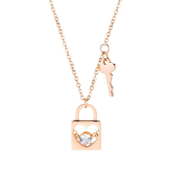 fashion lover couple necklace titanium stainless steel charm women pendants neckalces accessories key&lock zircon valentine's day, Silver
fashion lover couple necklace titanium stainless steel charm women pendants neckalces accessories key&lock zircon valentine's day, Silver