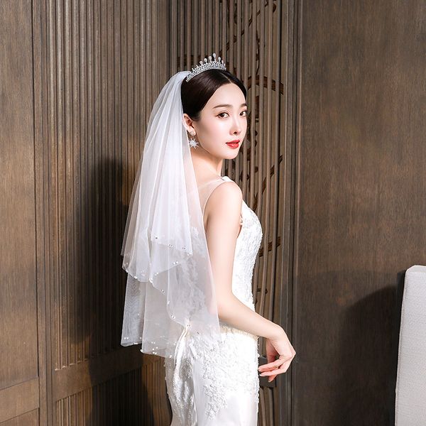 exquisite fashion beaded multi-layer hair comb veil new bride wedding veil pearl decoration white travel p, Black
exquisite fashion beaded multi-layer hair comb veil new bride wedding veil pearl decoration white travel p, Black