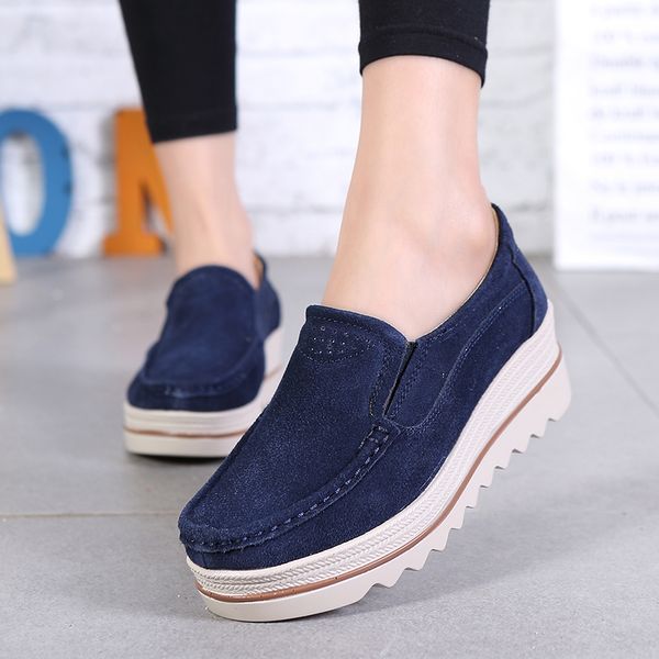 2020 spring women flats shoes platform sneakers shoes leather suede casual slip on flats heels creepers moccasins, Black
2020 spring women flats shoes platform sneakers shoes leather suede casual slip on flats heels creepers moccasins, Black