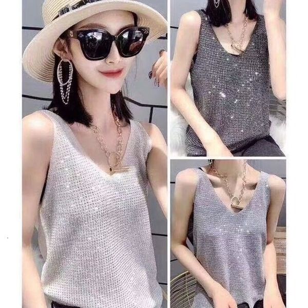 summer tank wild camis solid color knit women 100% cotton camisole sequin decoration female camisole fashion sweet camisoles, White
summer tank wild camis solid color knit women 100% cotton camisole sequin decoration female camisole fashion sweet camisoles, White