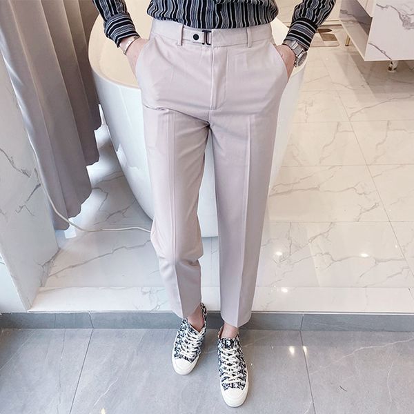 men's suits & blazers men business casual slim fit suit pant male solid color vintage fashion ankle-length trousers smart zipper 1114, White;black
men's suits & blazers men business casual slim fit suit pant male solid color vintage fashion ankle-length trousers smart zipper 1114, White;black
