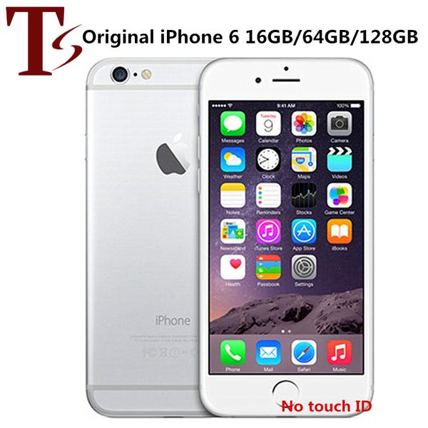 100% original apple iphone 6 without touch id 16gb/64gb/128gb 4.7 inch a8 ios 12 refurbished unlocked mobile phone