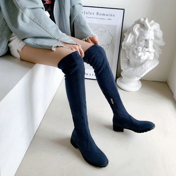 zawsthia winter fur plush warm stretchy booties chunky med heels leopard solid color women boots overknees over knee high boots, Black
zawsthia winter fur plush warm stretchy booties chunky med heels leopard solid color women boots overknees over knee high boots, Black