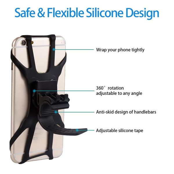 bicycle cell phone holder universal motorcycle handlebar rack with 360° rotation adjustable anti shake silicone bands cycling for cell phone
bicycle cell phone holder universal motorcycle handlebar rack with 360° rotation adjustable anti shake silicone bands cycling for cell phone