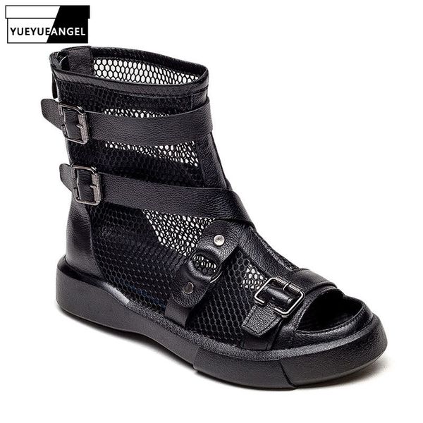 2020 summer ankle boots women england style breathable zipper hollow out sandals leisure open toe high-sandals plus size 41, Black
2020 summer ankle boots women england style breathable zipper hollow out sandals leisure open toe high-sandals plus size 41, Black