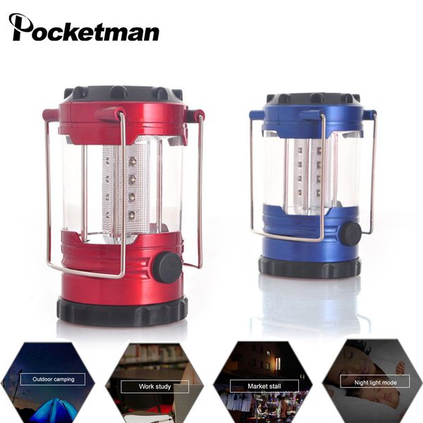 Portable 12 Led Lantern Bright Camping Light Tent Lamp Adjustable Brightness Switch With Compass Use 3xaa Battery Safe Lighting