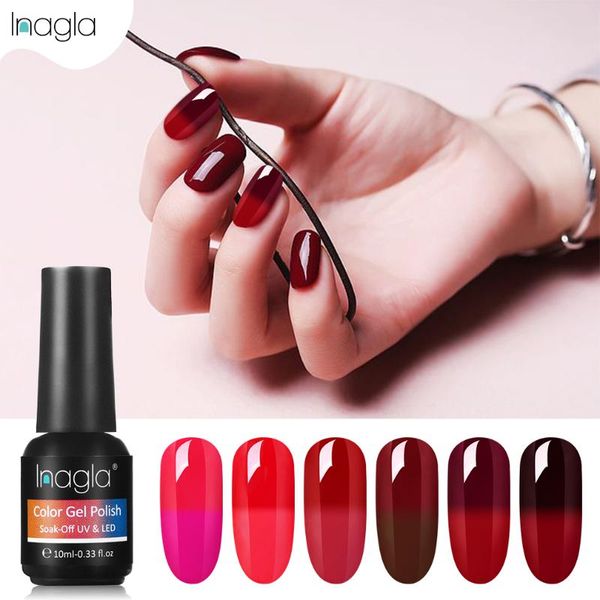 inagla wine red color changing gel nail polish glitter temperature 10ml nail art soak off uv led gel varnish art lacquer, Red;pink
inagla wine red color changing gel nail polish glitter temperature 10ml nail art soak off uv led gel varnish art lacquer, Red;pink