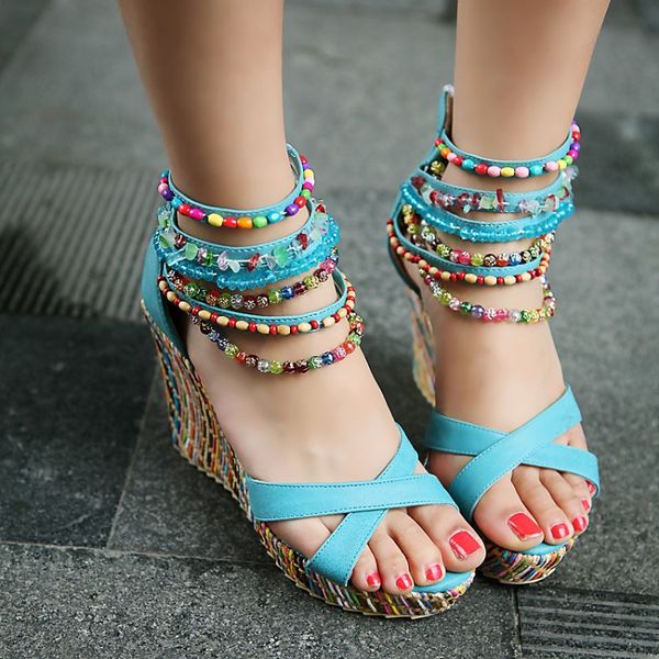 new fashion woman sandals shoes bohemian sandals comfortable sweet wedge heels shoes for girls, Black
new fashion woman sandals shoes bohemian sandals comfortable sweet wedge heels shoes for girls, Black