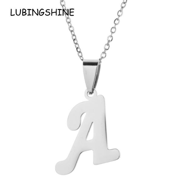 26 letters stainless steel silver color pendant chain necklace women men initial alfabet bridal wedding jewelry gift
26 letters stainless steel silver color pendant chain necklace women men initial alfabet bridal wedding jewelry gift