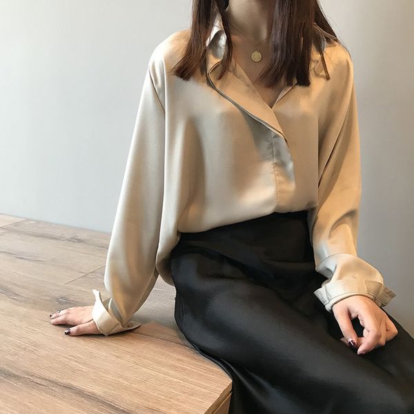 2020 new style silk satin shirt for puff sleeve spring wear women shirts women blouses casual solid, White
2020 new style silk satin shirt for puff sleeve spring wear women shirts women blouses casual solid, White