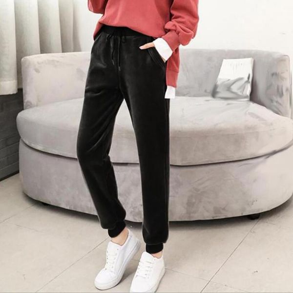 womens winter plus size lacing warm velvet pant solid color sportwear korean style harem pant for female outdoor clothes, Black;blue
womens winter plus size lacing warm velvet pant solid color sportwear korean style harem pant for female outdoor clothes, Black;blue
